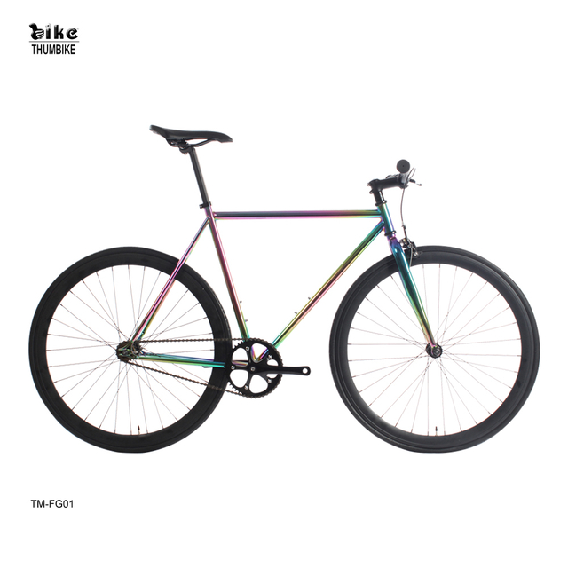 Single Speed Bicycle Oil Slick Hi-ten Steel Fixie Bike 